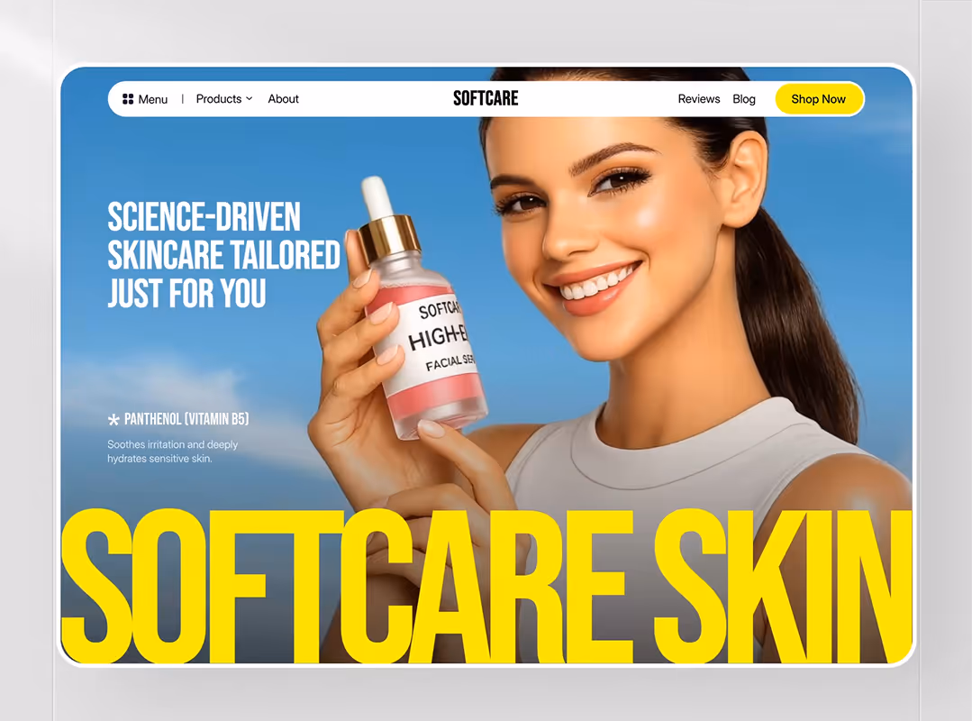 UI and UX screens for a product interface