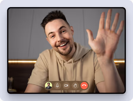 A kickoff conversation on a video call